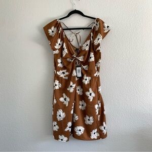 NWT Vero Moda Floral Brown Dress